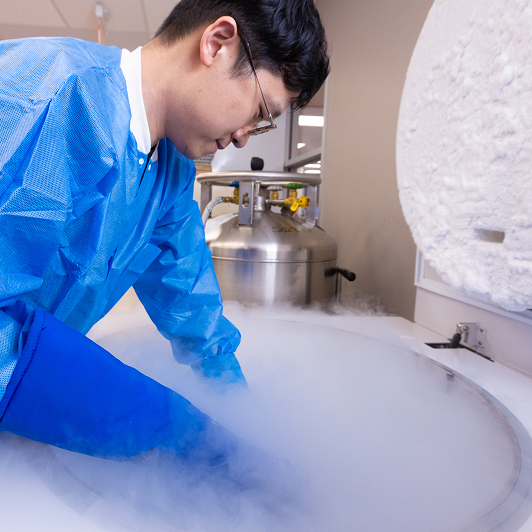 Person in a lab